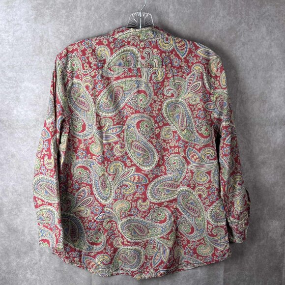 American Living Multicolor Long Sleeve Paisley Button Up Shirt Large - Picture 3 of 6